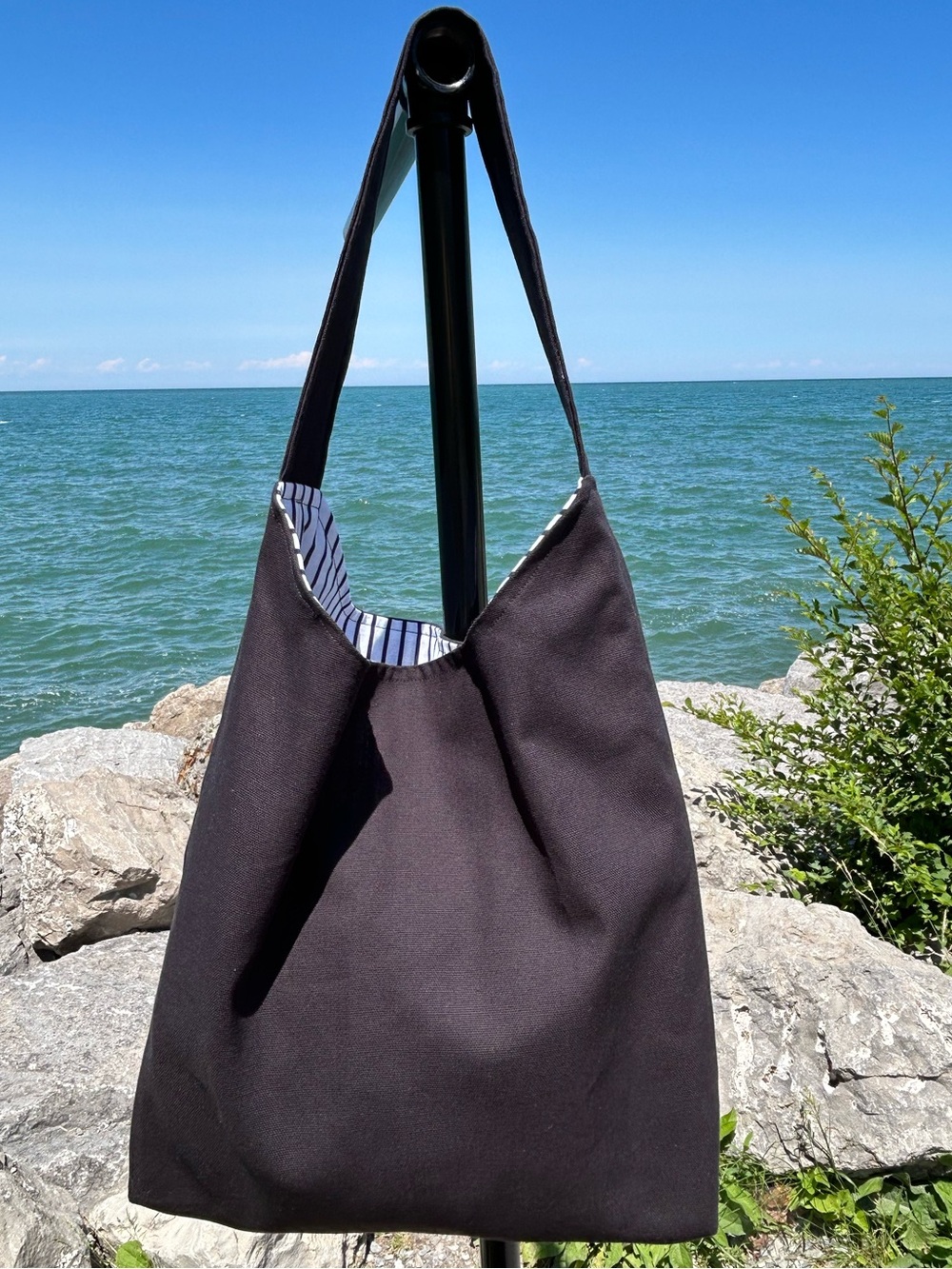 📍Locally Made 📍Black Canvas Shoulder Bag